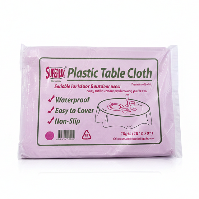 Plastic Tablecloth 70 X 70 HD Pink (10pcs)